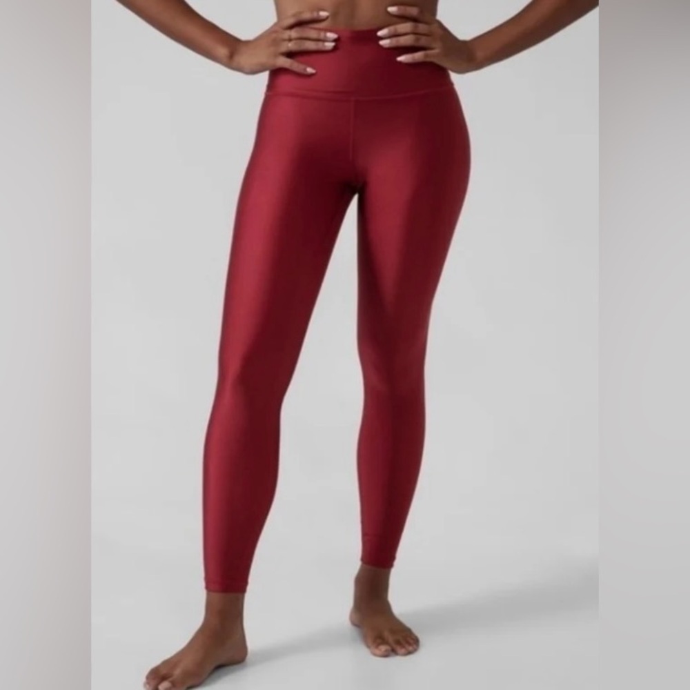 Women's Red High-Waisted Leggings